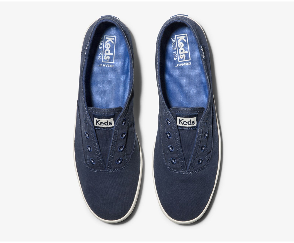 Slip Ons Keds Mujer Azules - Chillax Seasonal Washable - 639-JGMIVA